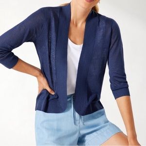 Tommy Bahama Lea Open Linen Cardigan Small